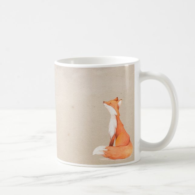 Weißer roter Fuchs Kaffeetasse (Rechts)