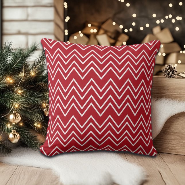 Weißer Roter Winter Kissen (Von Creator hochgeladen)