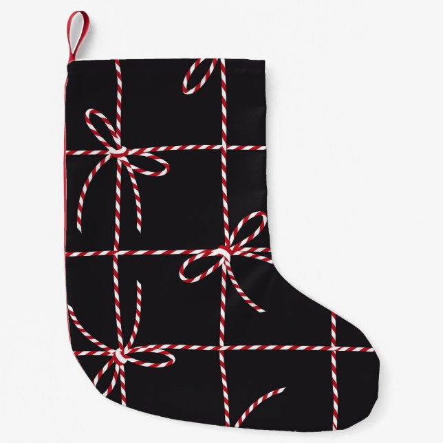 Weißer Rothalsbogen, Twine-Farbband und Trittbrett Kleiner Weihnachtsstrumpf (Vorderseite)