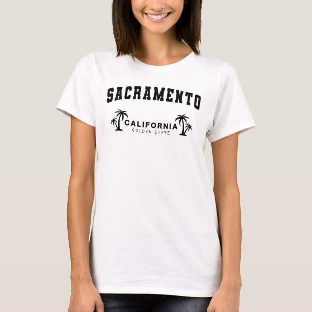 Weißer Sacramento, Kalifornien T-Shirt (Vorderseite)