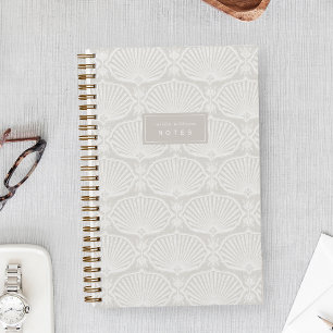 Weißer Sand Beige   Personalisiert für Deco Fans Notizbuch