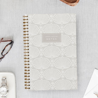 Weißer Sand Beige | Personalisiert für Deco Fans Notizbuch