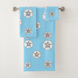 Weißer Sand Dollar Badhandtuch Set