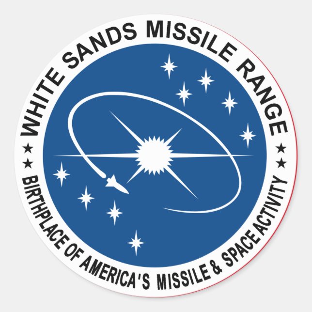 Weißer Sand - Missile Runder Aufkleber (Vorderseite)