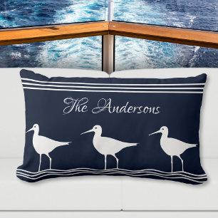 Weißer Sand Pipers, Nautical Marine Lendenkissen