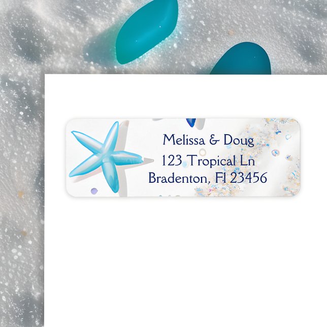 Weißer Sand und Blauer Starfish Strand (Von Creator hochgeladen)