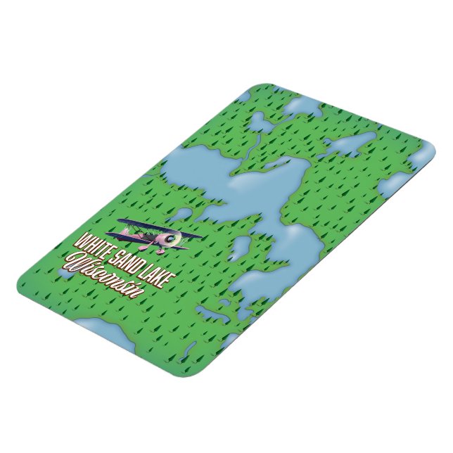 Weißer Sandsee Wisconsin Magnet (Linke Seite)