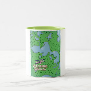 Weißer Sandsee Wisconsin Zweifarbige Tasse