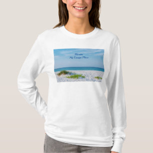Weißer Sandstrand Florida Küste Long Sleeve T-Shirt