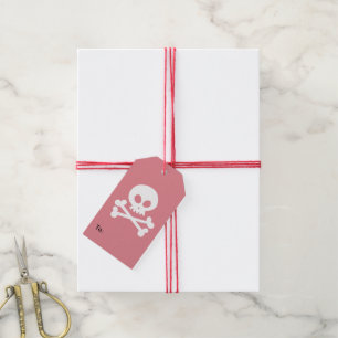 weißer Schädel Geschenkanhänger