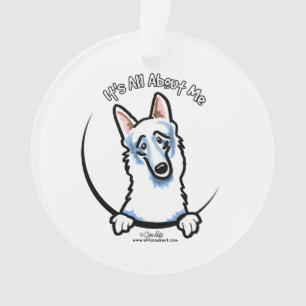 Weißer Schäferhund IAAM Ornament