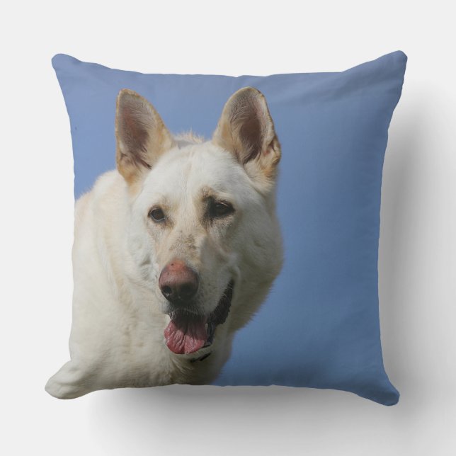 Weißer Schäferhund Kissen (Vorderseite)