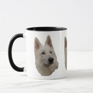 weisser Schäferhund Kopf Tasse