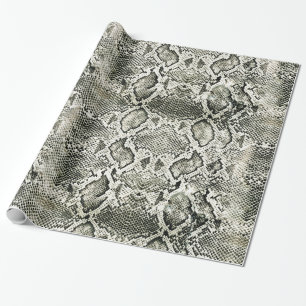 Weißer Schlangendruck Geschenkpapier