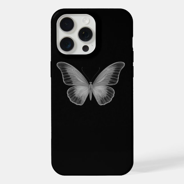 Weißer Schmetterling Effekt iPhone 15 pro max Gehä Hülle (Rückseite)
