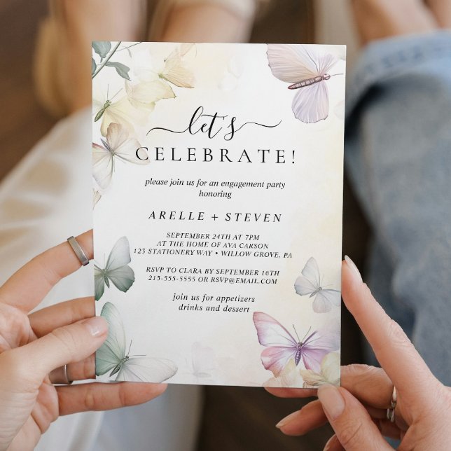 Weißer Schmetterling Einladung (Von Creator hochgeladen)