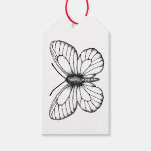 Weißer Schmetterling Geschenkanhänger