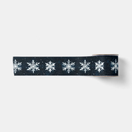 Weißer Schneeflocken Weihnachtsfeiertag Satinband