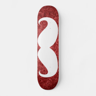 Weißer Schnurrbart 21 Skateboard