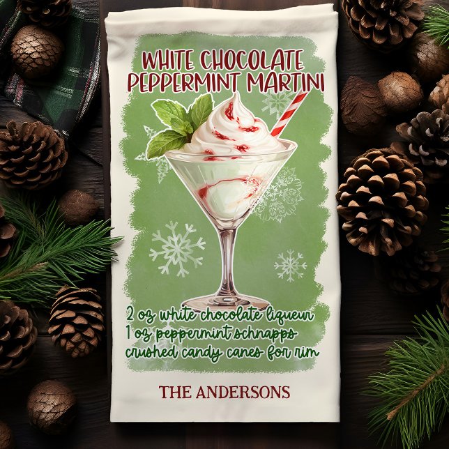 Weißer Schokolade Peppermint Martini Cocktail Reze Geschirrtuch (Von Creator hochgeladen)