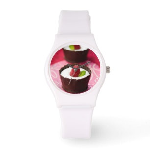 Weißer Schokoladencremenachtisch Armbanduhr