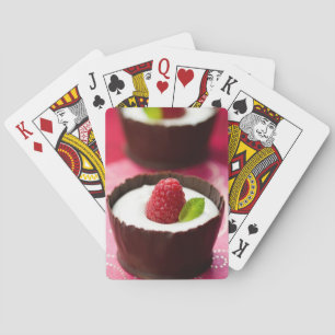Weißer Schokoladencremenachtisch Spielkarten