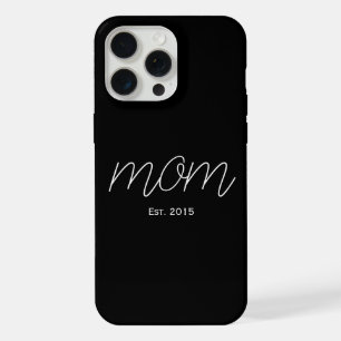 Weißer Schriftzug Established Mom Schwarz  iPhone 15 Pro Max Hülle