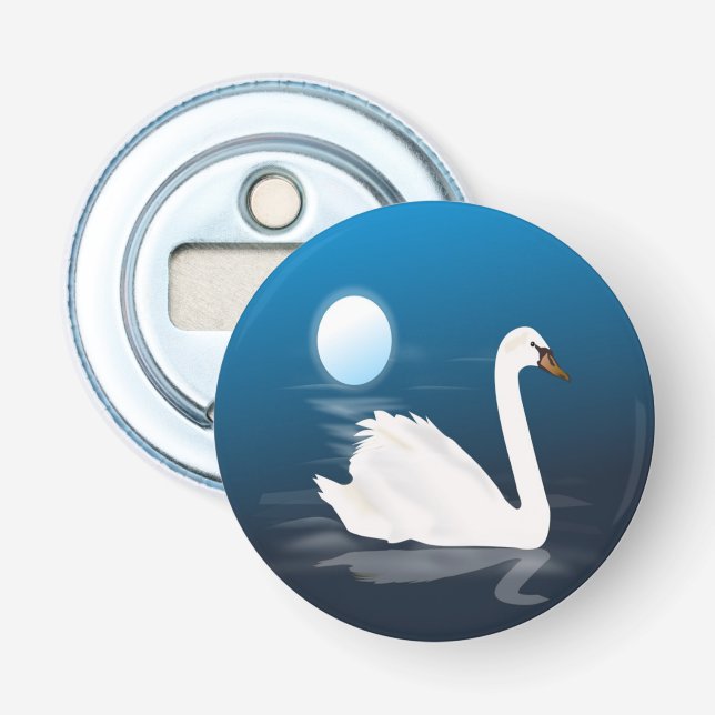 WEIßER SCHWAN FLASCHENÖFFNER (Vorderseite)