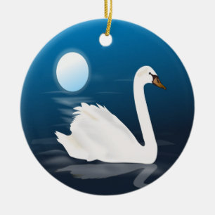 WEIßER SCHWAN KERAMIKORNAMENT