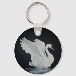 Weißer Schwan Schlüsselanhänger