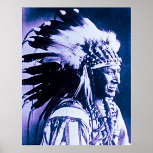 Weißer Schwan-Sioux-Leiter-amerikanischer Poster