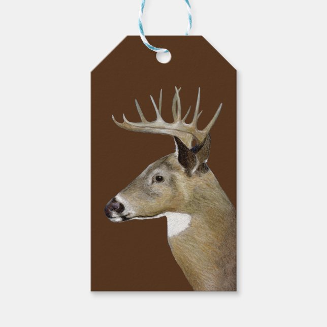 Weißer Schwanz Geschenkanhänger (Vorderseite)