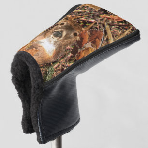 Weißer Schwanz Hirschkopf Energie auf einem Golf Headcover