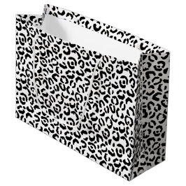 Weißer schwarzer Leopard Große Geschenktüte