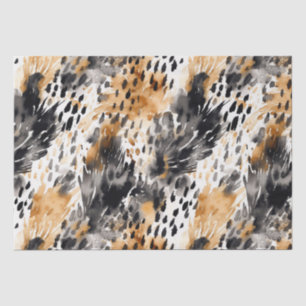 Weißer Schwarzer Leopard Tier Bläschen Geburtstag Seidenpapier