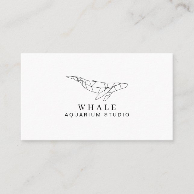Weißer Schwarzer Tiefpolster-Aquarium Visitenkarte (Vorderseite)