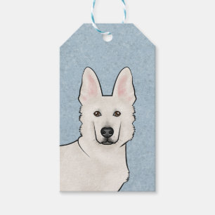 Weisser Schweizer Schäferhund Weiße GSD Cartoon-Hu Geschenkanhänger
