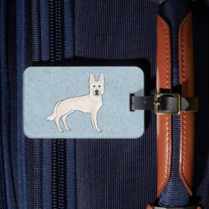 Weisser Schweizer Schäferhund Weißer Deutscher Sch Gepäckanhänger