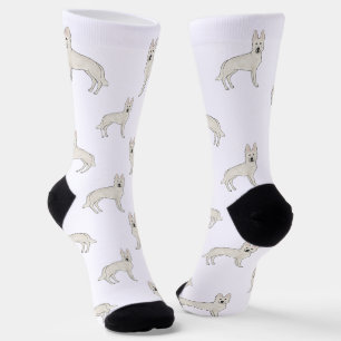 Weißer Schweizer Schäferhund Weißer GSD Süßer Hund Socken