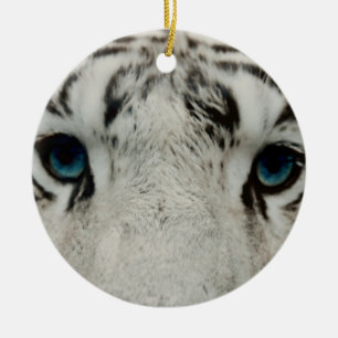 Weißer sibirischer Tiger Keramik Ornament