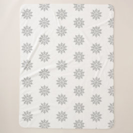 Weißer Snowboardtuch mit Schneeflocken Sherpadecke