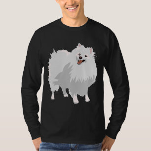 Weißer Spitz T-Shirt