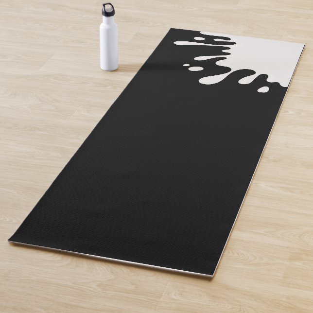 Weißer Splash in Schwarz Yogamatte (Beispiel)