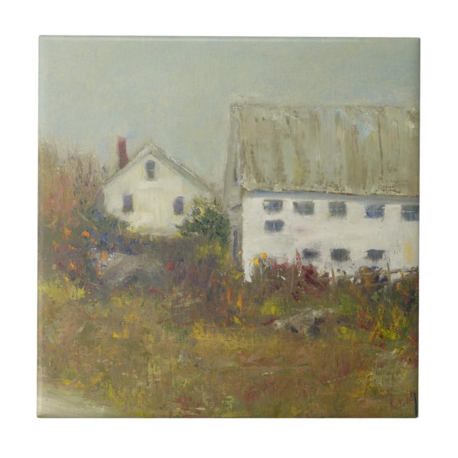 Weißer Stall Fliese (Vorderseite)