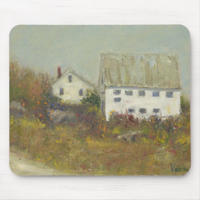 Weißer Stall Mousepad (Vorne)