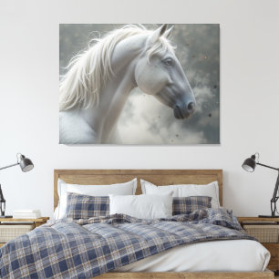 Weißer Stallion Leinwanddruck