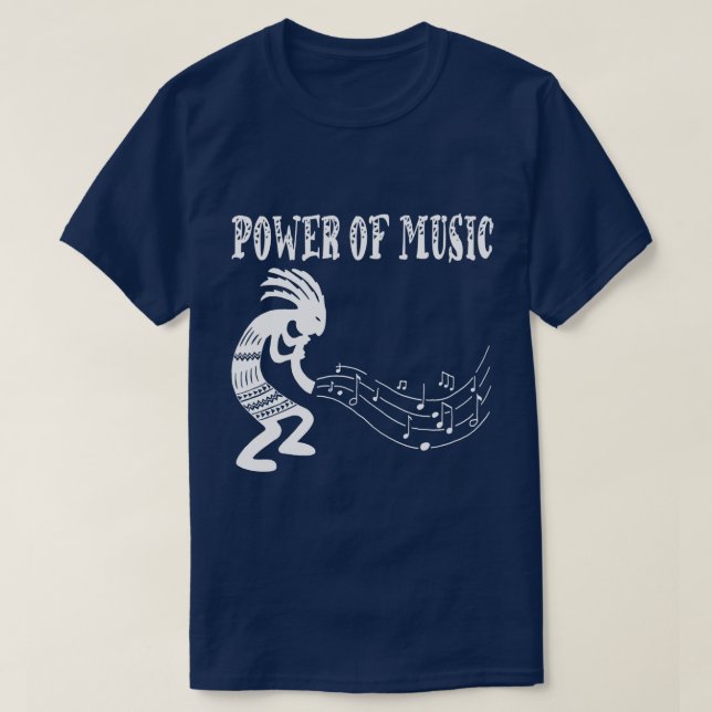 Weißer Stammesmusiker T-Shirt (Design vorne)