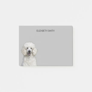 Weißer Standardpoodle Post-it Klebezettel