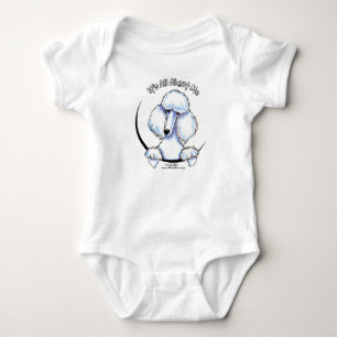 Weißer Standardpudel IAAM Baby Strampler
