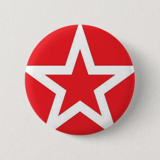 Weißer Stern auf Rot - Knopf Button